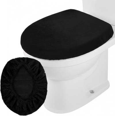 Zachte Velours Toiletbrilhoes, Wasbaar in de Machine, Stofdicht en Geschikt voor de Meeste Toiletten, Ideaal voor Badkamerdecoratie