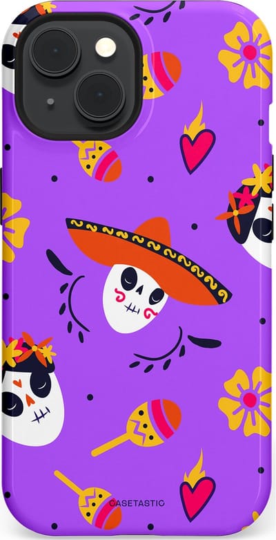 Casetastic Hoesje Geschikt voor Apple iPhone 15 Magsafe - Stijlvolle Beschermende Duo-layer Case - Muertos sombrero