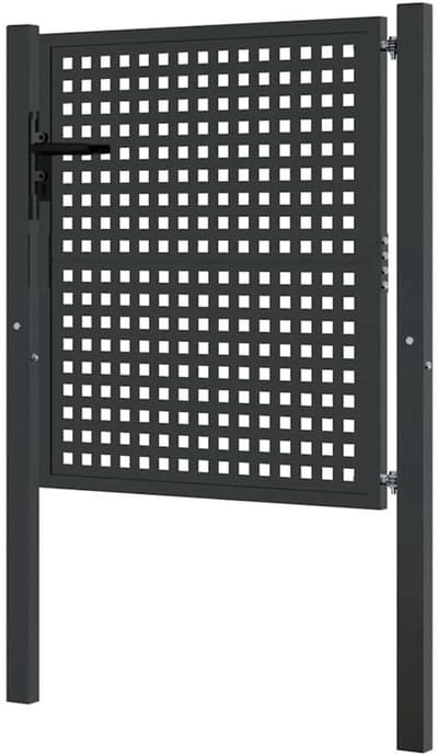 Stalen Tuinpoort - Draadontwerp Poort - Tuin Afsluiten - Corrosiebestendig Staal - 100 x 100 cm - Antraciet