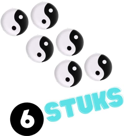 Tennis Dempers – Set van 6 Trillingsdempers voor Tennisracket – Vibration Dampeners – YinYang