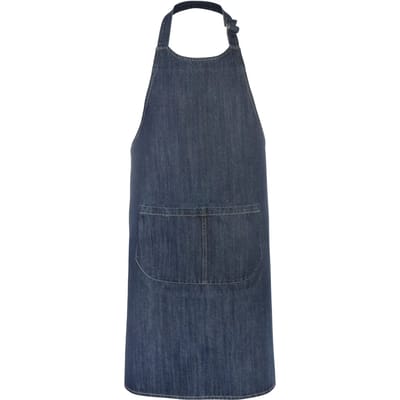 Kariban Katoenen schort met zak K885 - Denim - One size