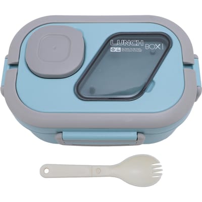 Voedselbewaarcontainer Grote Capaciteit Dubbellaags Lunchbox Voedselcontainer voor Thuis en Kantoor L(for 6.5-9kg) gray