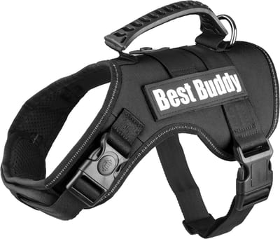 Flamingo Uranus - Harnas Honden - Harnas Best Buddy Uranus Zwart M 60-80cm 38mm - 1st - 122778 - 1st