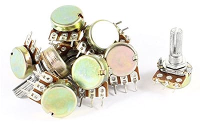 10 x 100K Ohm Lineaire Taper Rotatieve Potentiometer - 3 Pins