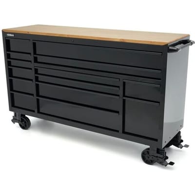 HBM gereedschapswagen, 14 laden, 182 cm, zwart