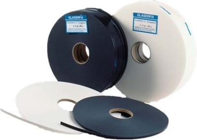 Glaserfix Celband 9x4mm Pe Wit Rol 25M - 10 rollen
