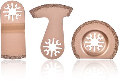 Dailygoods- Zaagblad Set 3 Stuks - Halfrond Zaagblad 52mm - E-vormig Zaagblad 79mm - Gebogen Zaagblad 75mm - Multifunctioneel - Geschikt voor Diverse Machines - Zaagbladen
