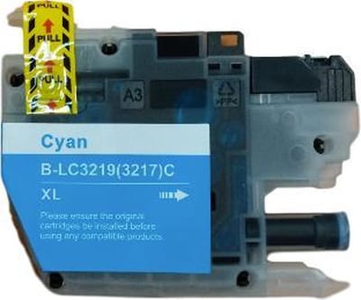 KATRIZ® huismerk inkt voor|Brother LC3219XLC  (Brother 3219XL)   | Met chip