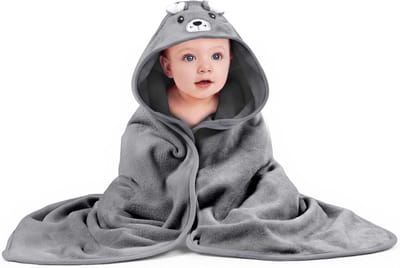Hooded Badhanddoek voor Baby's, 80 x 80 cm, Zacht en Absorberend, Kinderen Badcape, Machinewasbaar, Perfecte Kraamcadeaus