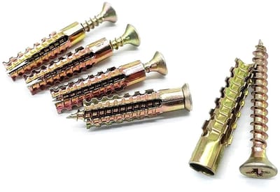 Muurankers Set - Holle Muur Bevestiging - Stevig Ophangen - Zwaar Uitgevoerd Staal - 100 Stuks - M4 Set