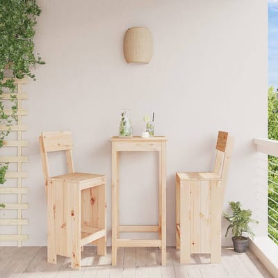 vidaXL - Barkrukken - 2 - st - 40x48,5x115,5 - cm - massief - grenenhout