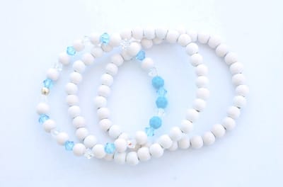 1 x Elastische Armband met Kristallen en 2 x houten kralen armbanden A kwaliteit - 16 cm - Swarovski - Trendy - Cadeau - Kerstcadeau - Sinterklaas - Uni-sex - Accessoires - Kralenarmband - Houtenkralen - Armbanden - Stoer