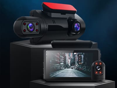 FHD Dashcam met dual scherm en wifi - g-sensor - compact - veilig onderweg - auto accessoires - 1080P - zwart - met opname functie