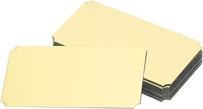 Lege naambordjes - Metalen plaquettes - Zelf ontwerpen - Sterke stickers - 12 stuks 8 cm - Goud