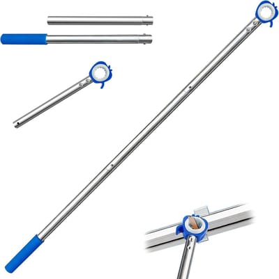 Raamgreep Verlenging - Zolderhaak Stang - Dakramen Openen - Verstelbare Lengte 120cm - 43 x 9 x 3 cm
