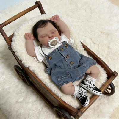 Herbruikbare Babypop - Levensgetrouwe Pop Zachte Pop - Kinderen Leren Spelen - Volledig Vinyl Waterdicht - 50 cm - Blauw