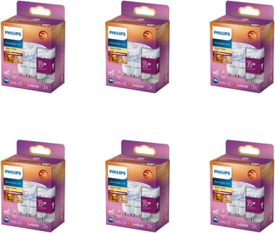 Philips Voordeelverpakking - GU10 - LED Spotlamp - 35W - Dimbaar - Warmwit Licht - Set van 12 Stuks
