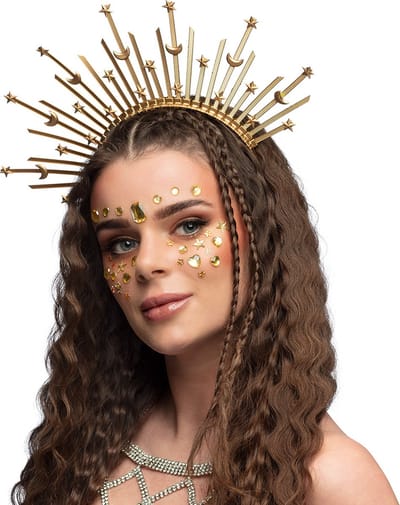 Boland - Diadeem halo kroon Aurora - Één maat - Volwassenen - Vrouwen - Festival - Fantasy