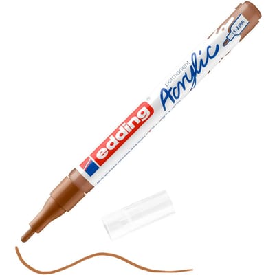 Edding 5300 Acrylic marker - fijne punt - hazelnoot bruin - Schrijfbreedte van 1-2 mm