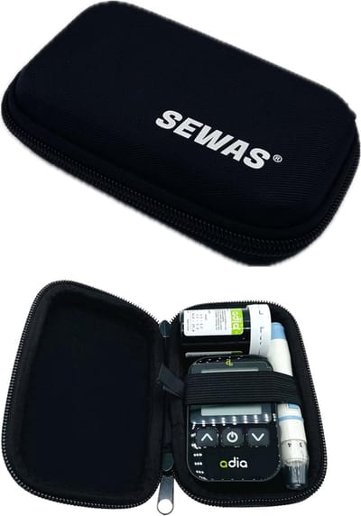 Hardcase voor bloedglucosemeter - Schokbestendige en praktische riemtas voor diabetici