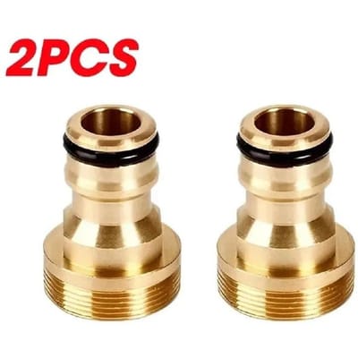 2 PIÈCES Adaptateurs de Robinet Universels Cuisine Laiton Robinet Arrosage Outils de Jardin Connecteur de Robinet Adaptateur de Tuyau Mélangeur Raccord de Bassin beige