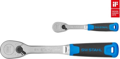 SW-Stahl 06096L 2-delige omschakelratelset I 1/4 en 1/2 inch ratel tot 1.075 Nm I ratelset met hoog koppel I fijnvertand met 90 tanden