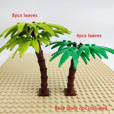 Compacte Bouwstenen Palm Kokosboom Groen Tuin Landschap Tropisch Strand Plantenblok Compatibel Lego Baksteen Speelgoed ideaal voor Kinderen
