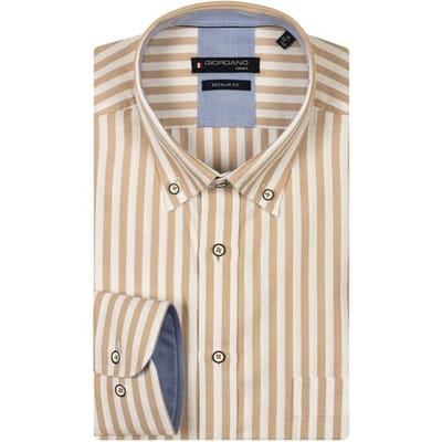 Giordano Overhemd Ivy Button Down Oxford Stripe Kitt / male