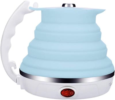 Elektrische Waterkoker - Opvouwbare Ketel - Reizen en Kamperen - Dubbele Spanning - Compact Opvouwbaar - Wit