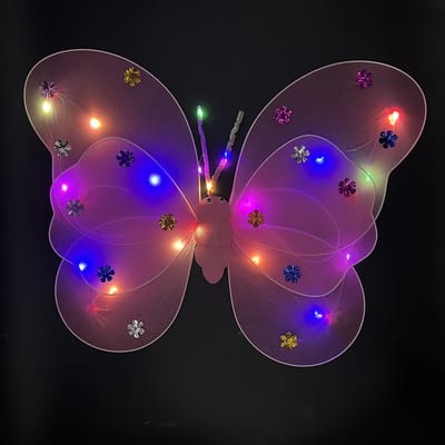 Lichtgevende Vlinder Vleugeltjes - Lichtroze - Met RGB Verlichting