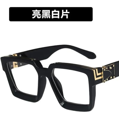 Kwaliteit Kwaliteit Heren Rechthoekige Zonnebril Groot Montuur Gepersonaliseerde Zonnebril Springen Hiphop Bril Accessoires