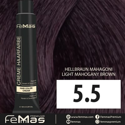 Femmas (5.5) - Haarverf - Lichtbruin Mahonie - 100ml