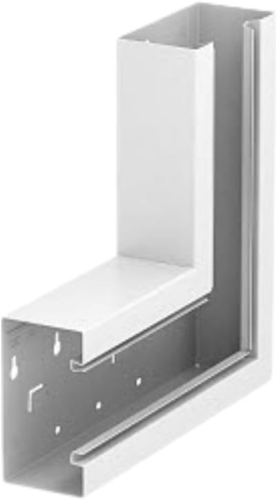 OBO Bettermann Platte hoek symmetrisch 70x130x300 staal zuiver wit RAL 9010, 6277220