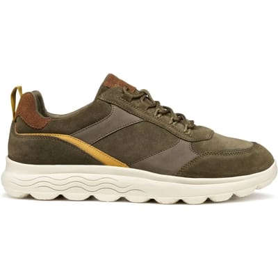 GEOX SPHERICA HEREN Sneakers - MILITAIR GROEN/COGNAC - Maat 40