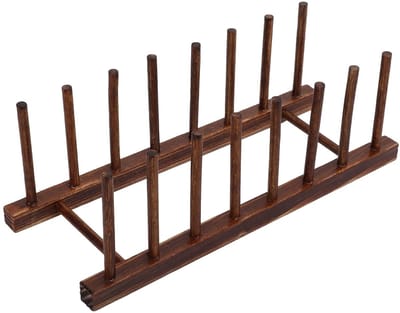Dailygoods- Afdruiprek met Lekbak - Afdruiprek Inklapbaar - Houten Afdruiprek - Duurzaam - Compact - Opbergoplossing voor Keuken - Droogrek