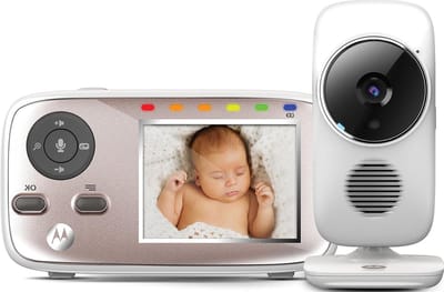 Motorola Nursery Baby MBP667 Connect, WLAN Video Babyfoon, Babybewakingscamera met 2,8 inch Kleurendisplay, 300 meter Bereik, Wit