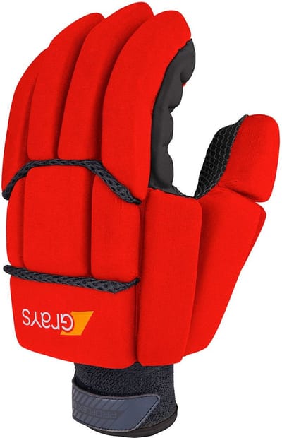 Grays hockeyhandschoenen Proflex 1000 Gloves Fluo Rood / Zwart - maat LH - maat Large