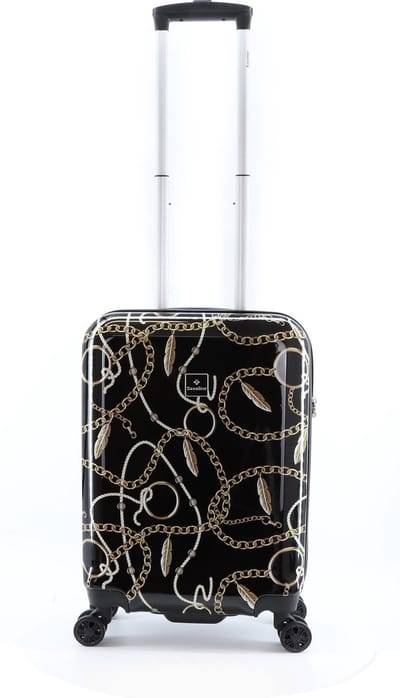 Saxoline Handbagage Harde Koffer / Trolley / Reiskoffer - 55cm (Small) Golden Age Print - Bedrukt / Small