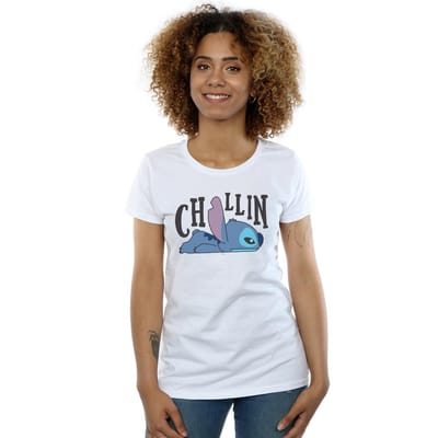Disney Dames/Dames Lilo And Stitch Chillin Katoenen T-Shirt (Wit)