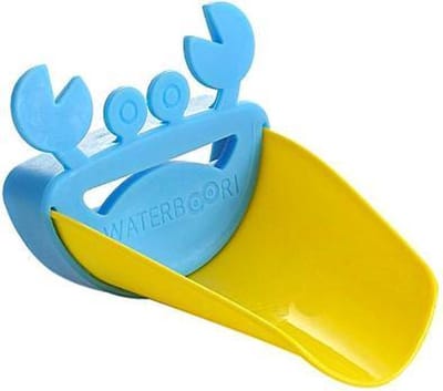 Kraanverlenger - Blauw-Geel - Krab - Kinderen - Handen Wassen - Speelgoed voor Badkamer - Jongen en Meisjes