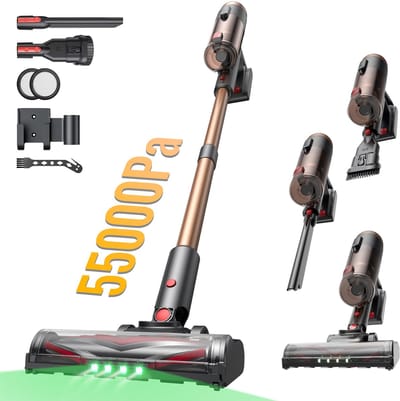 Proscenic P11 Ultra - Steelstofzuiger Draadloos - 550W - 55Kpa - Draadloze Stofzuiger - Ultralicht - 1,2 L Stofbak - 55 minuten - Snoerloze Stofzuiger