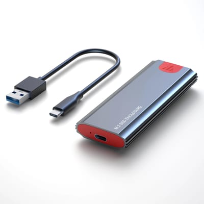 10Gbps M2 NVMe SATA SSD Behuizing SSD Box M.2 NVME NGFF SSD naar USB 3.1 Behuizing Type-A naar Type-C Kabel voor M.2 SSD Accessoires voor PC gray