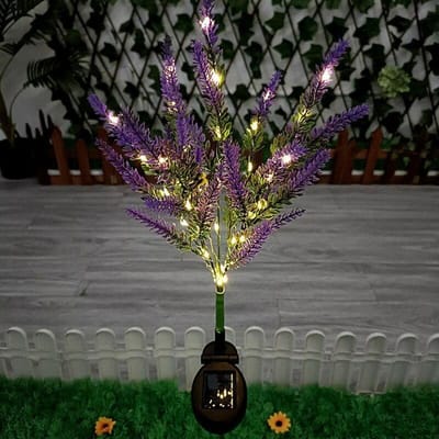Zonne-lavendel buitentuin gazonverlichting nepbloemen padverlichting voor kerstpatio tuin bruiloft vakantiedecoratie