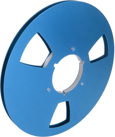 Tapehaspel Aluminium - Opnamespoel Audio - Professionele Audio - 3 Windweerstandsgaten - 105 Inch - Blauw