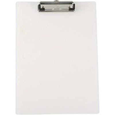 Nouveau presse-papiers A5, porte-bloc-notes, bloc-notes, pince à mémo, pince à fichier, pinces d'écriture, papeterie mignonne pour enfants, fournitures scolaires et de bureau blanche transparente