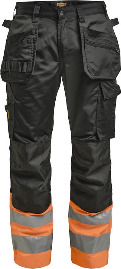 Jobman 2513 Hi-Vis Trousers HP 65251320 - Zwart/Oranje - D096
