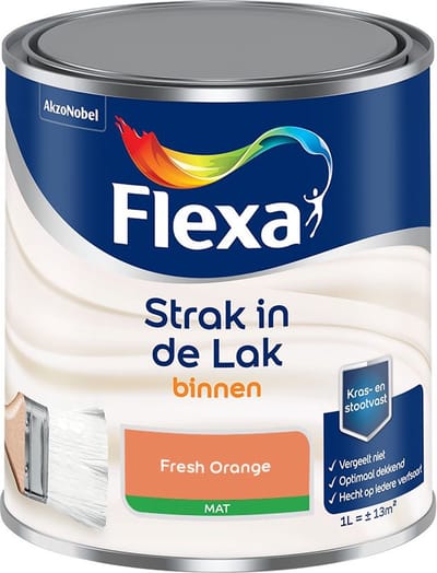 Flexa - Strak In De Lak Binnenlak Mat - Fresh Orange - Mengverf - 1 L
