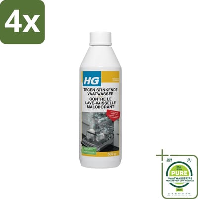 HG Stinkende Vaatwasser 500 gr - Voordeelverpakking - 4 stuks - Vaatwasser reiniging - Vaatwasser geur