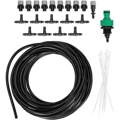 Kit de Système de Refroidissement par Brumisation d'Eau de Jardin - Automatique - 10m - 4/7 Tube