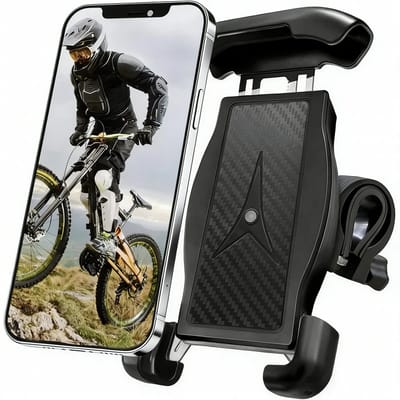 ECTEATOY® Universele Telefoonhouder voor Fiets en Motor - Smartphonehouder Stuur - Anti-Schok - Geschikt voor 4.7 tot 6.8 inch - Zwart